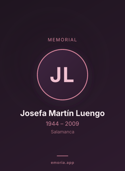 Memorial portrait of Josefa Martín Luengo