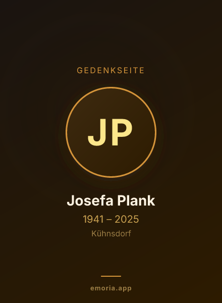 Gedenkportrait von Josefa Plank