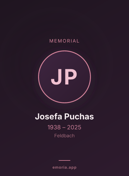Memorial portrait of Josefa Puchas