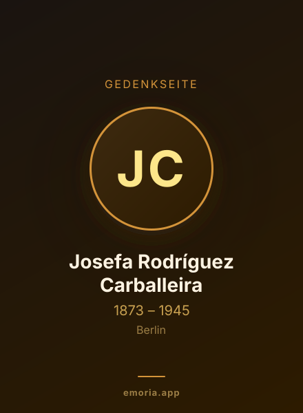 Gedenkportrait von Josefa Rodríguez Carballeira