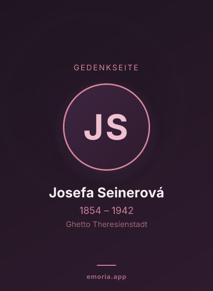 Gedenkportrait von Josefa Seinerová