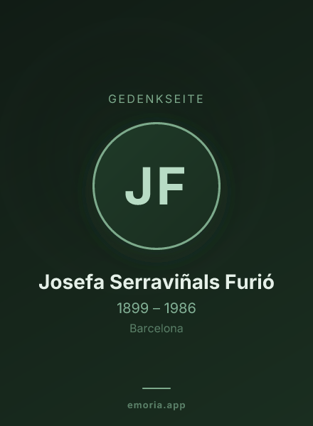 Gedenkportrait von Josefa Serraviñals Furió