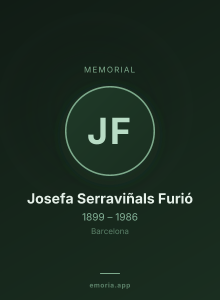 Memorial portrait of Josefa Serraviñals Furió