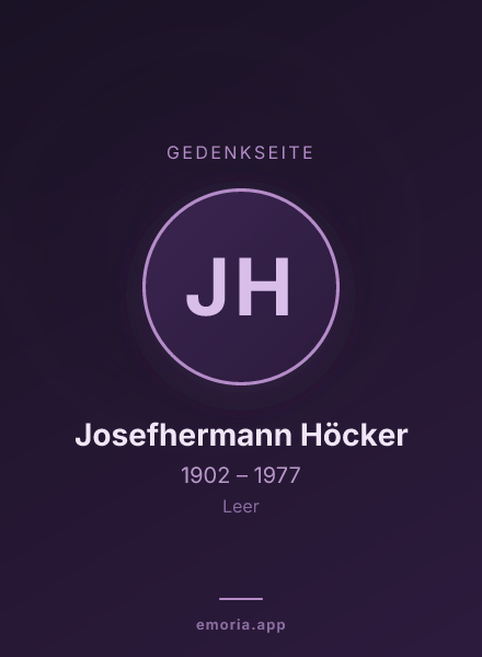 Gedenkportrait von Josefhermann Höcker