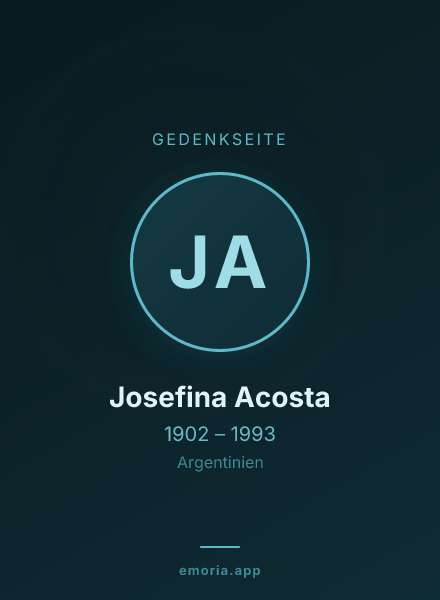 Gedenkportrait von Josefina Acosta