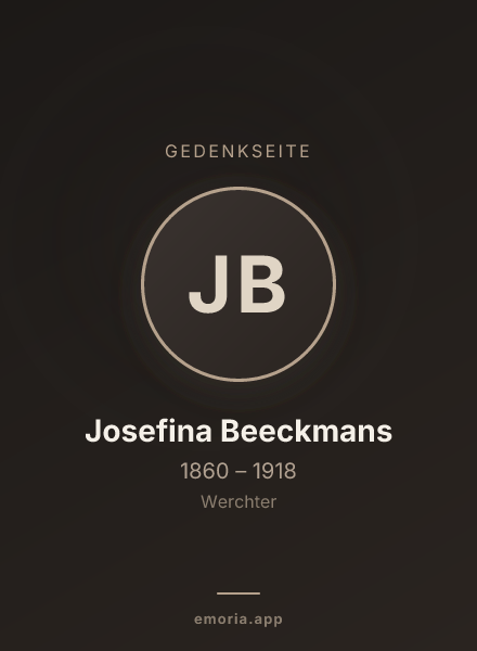 Gedenkportrait von Josefina Beeckmans