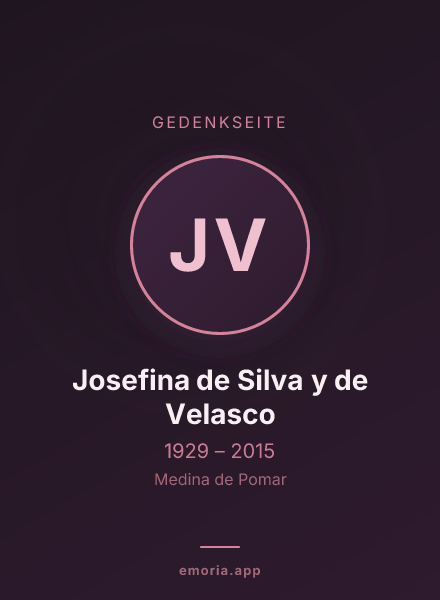 Gedenkportrait von Josefina de Silva y de Velasco