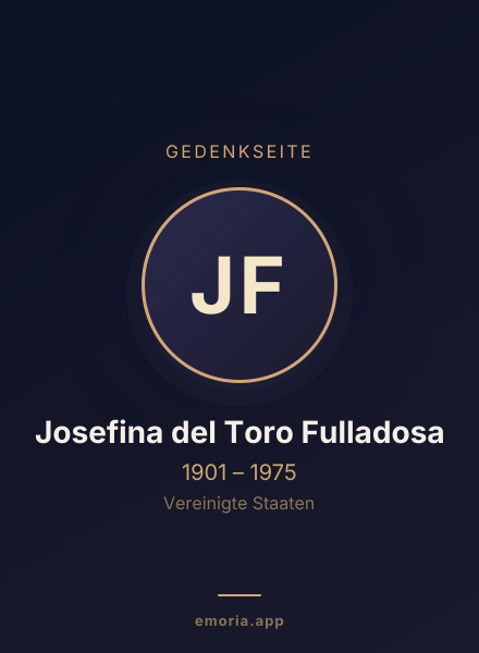 Gedenkportrait von Josefina del Toro Fulladosa