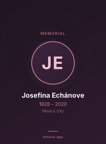 Memorial portrait of Josefina Echánove
