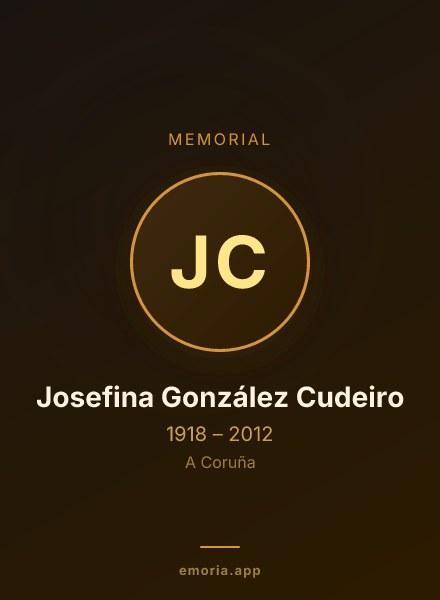 Memorial portrait of Josefina González Cudeiro
