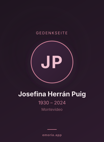 Gedenkportrait von Josefina Herrán Puig