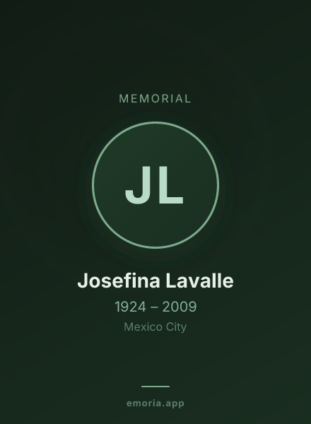 Memorial portrait of Josefina Lavalle