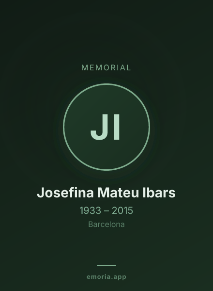 Memorial portrait of Josefina Mateu Ibars
