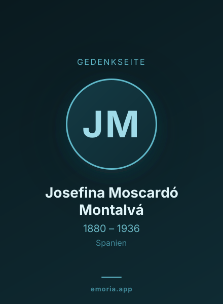 Gedenkportrait von Josefina Moscardó Montalvá