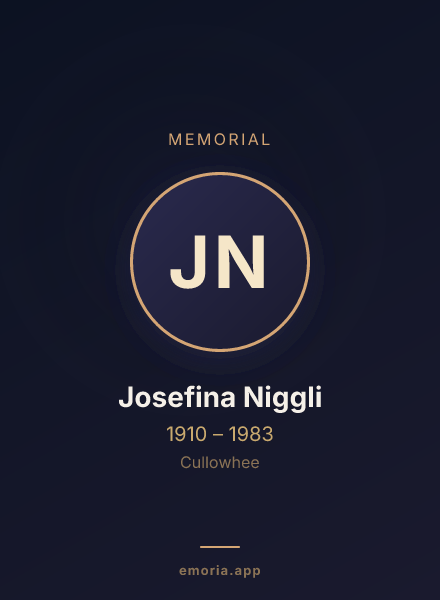 Memorial portrait of Josefina Niggli