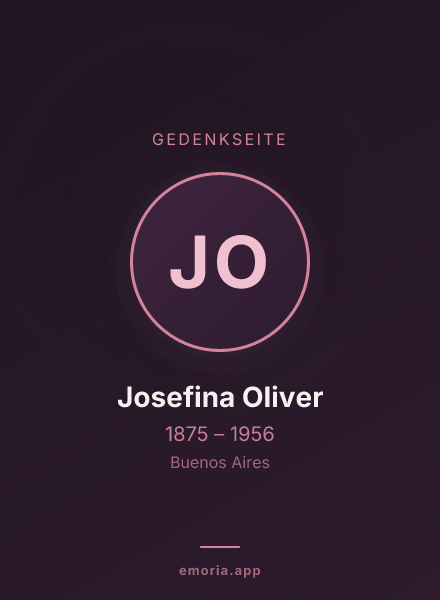 Gedenkportrait von Josefina Oliver