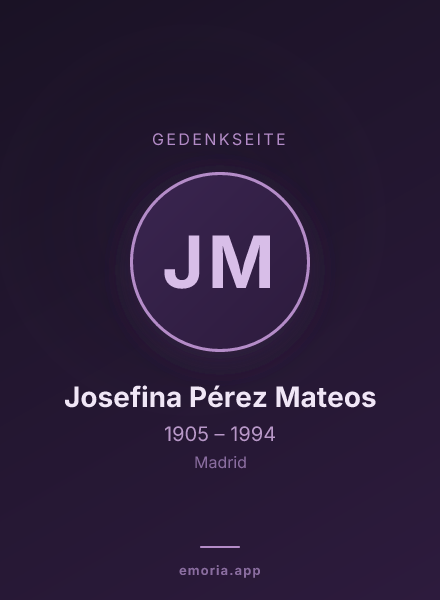 Gedenkportrait von Josefina Pérez Mateos