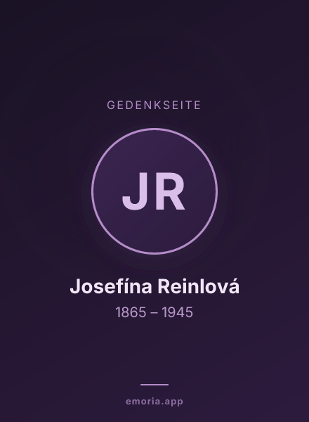 Gedenkportrait von Josefína Reinlová