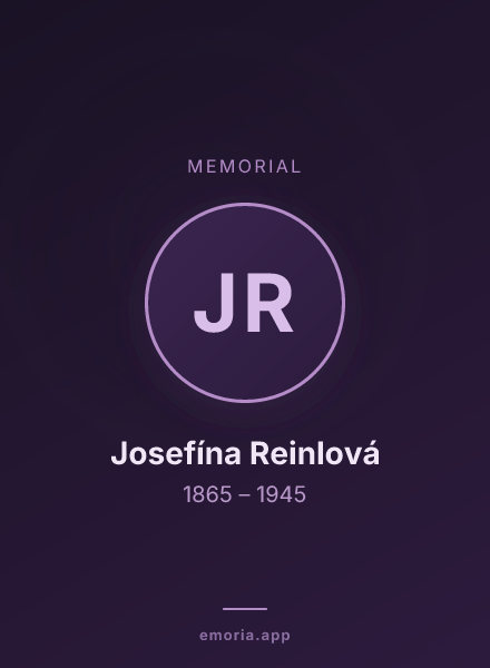 Memorial portrait of Josefína Reinlová