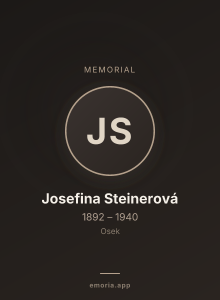 Memorial portrait of Josefina Steinerová