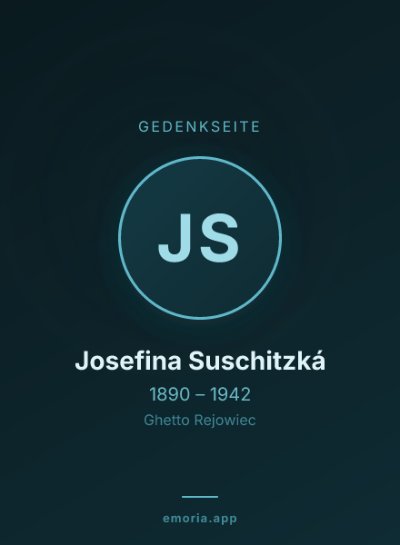 Gedenkportrait von Josefina Suschitzká