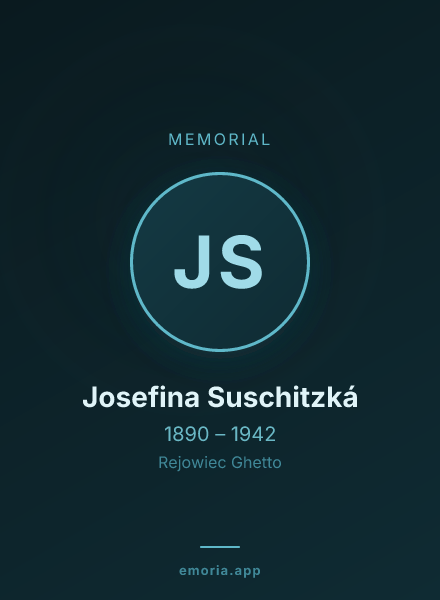 Memorial portrait of Josefina Suschitzká