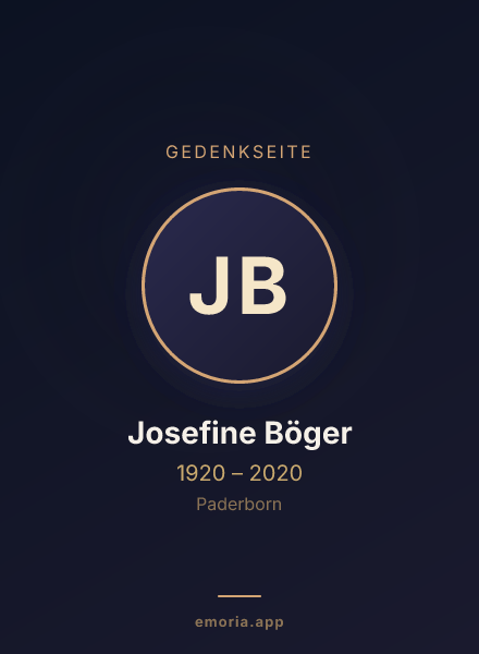 Gedenkportrait von Josefine Böger