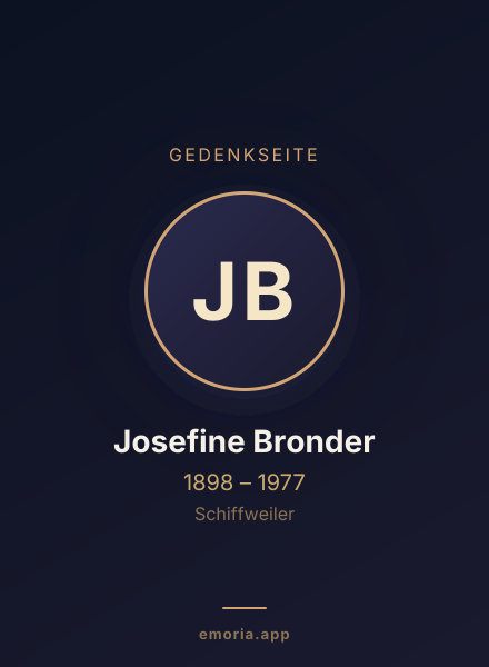Gedenkportrait von Josefine Bronder