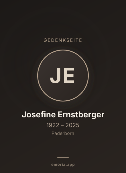Gedenkportrait von Josefine Ernstberger