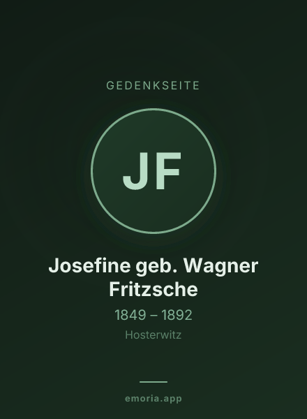 Gedenkportrait von Josefine geb. Wagner Fritzsche