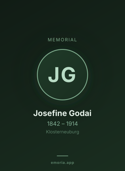 Memorial portrait of Josefine Godai