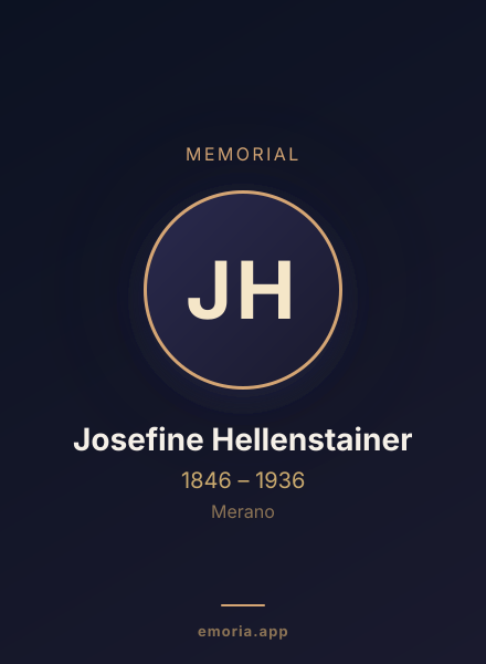 Memorial portrait of Josefine Hellenstainer