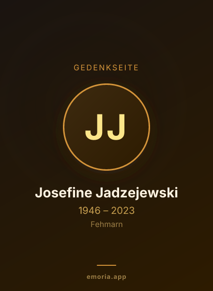 Gedenkportrait von Josefine Jadzejewski