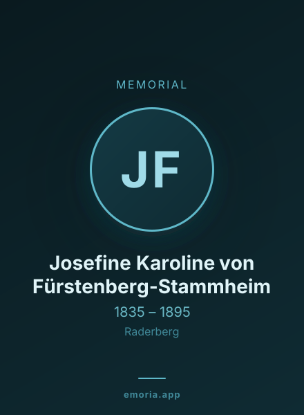 Memorial portrait of Josefine Karoline von Fürstenberg-Stammheim