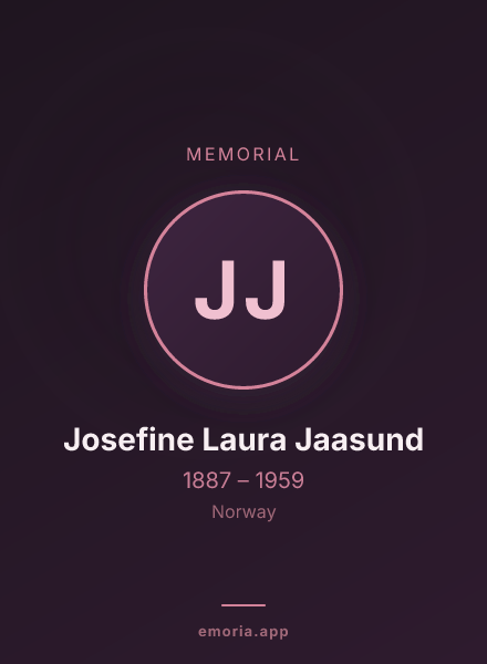 Memorial portrait of Josefine Laura Jaasund