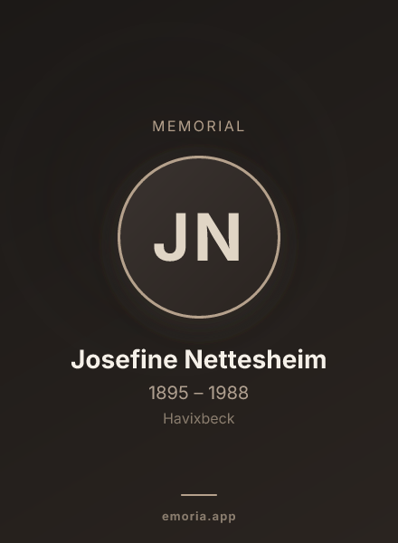 Memorial portrait of Josefine Nettesheim