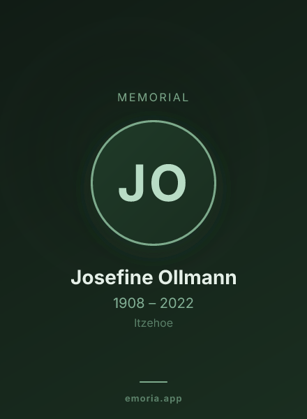 Memorial portrait of Josefine Ollmann