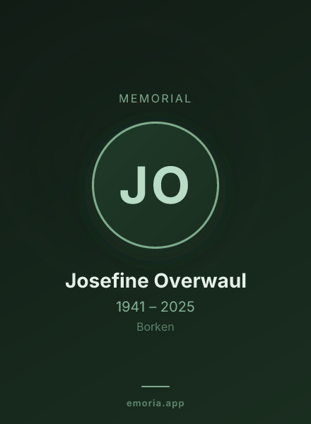 Memorial portrait of Josefine Overwaul