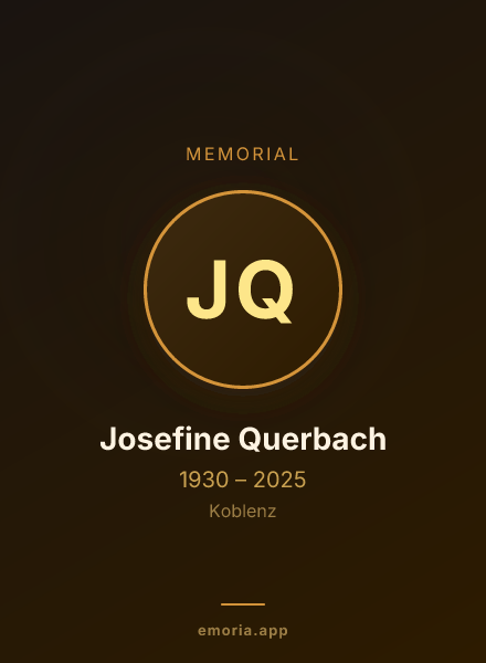 Memorial portrait of Josefine Querbach