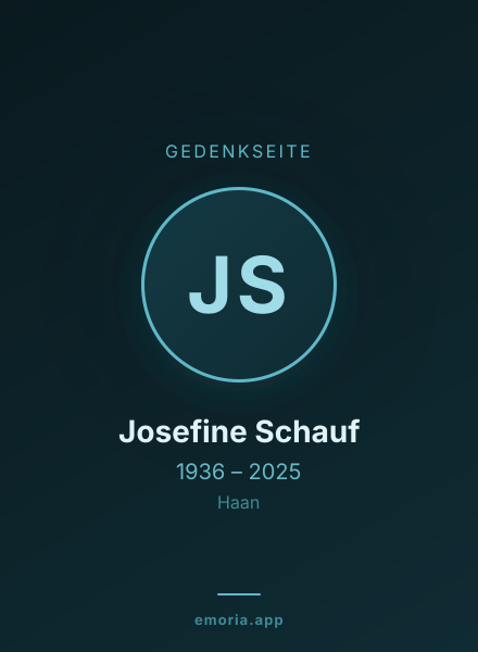 Gedenkportrait von Josefine Schauf