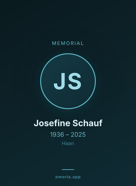 Memorial portrait of Josefine Schauf