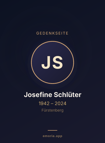 Gedenkportrait von Josefine Schlüter