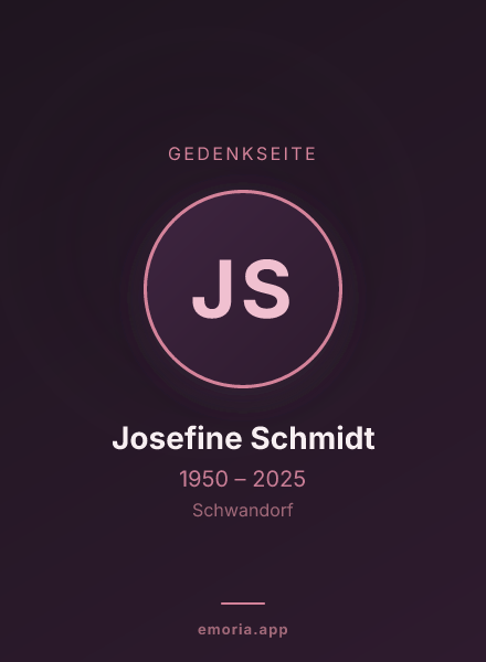 Gedenkportrait von Josefine Schmidt
