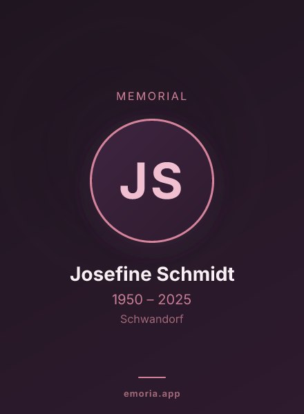 Memorial portrait of Josefine Schmidt