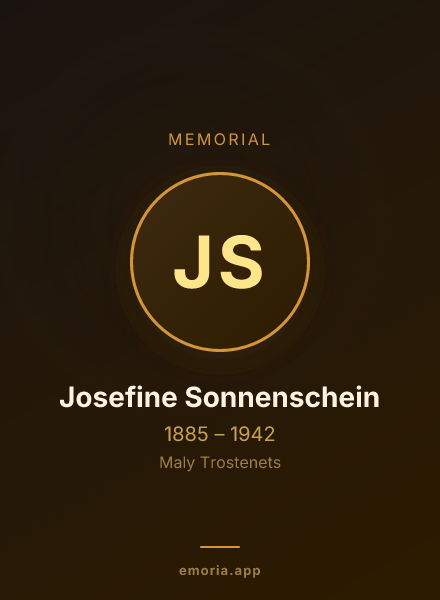 Memorial portrait of Josefine Sonnenschein