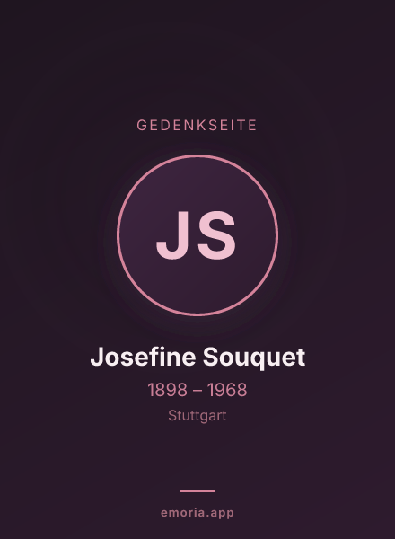 Gedenkportrait von Josefine Souquet