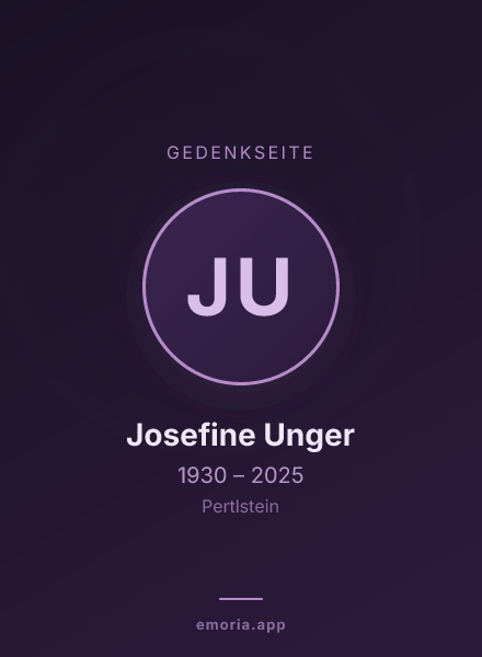 Gedenkportrait von Josefine Unger