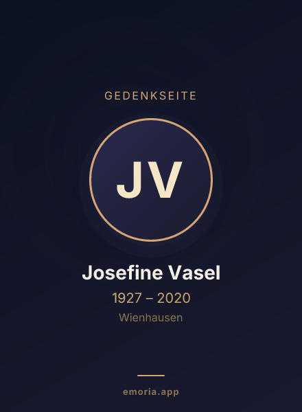Gedenkportrait von Josefine Vasel