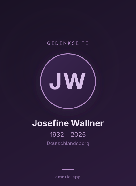 Gedenkportrait von Josefine Wallner