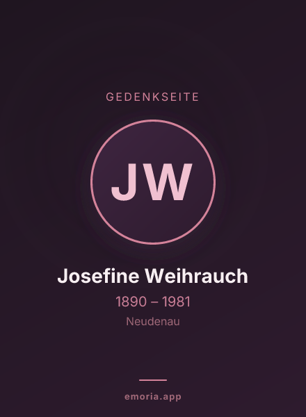 Gedenkportrait von Josefine Weihrauch